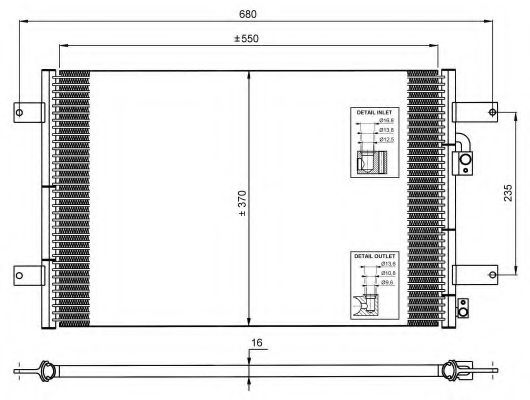 Радиатор кондиционера (конденсатор) NRF 35249