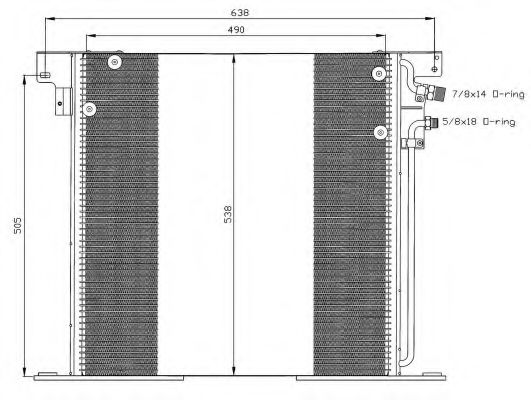 Радиатор кондиционера (конденсатор) NRF 35305