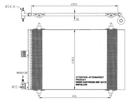 Радиатор кондиционера (конденсатор) NRF 35437