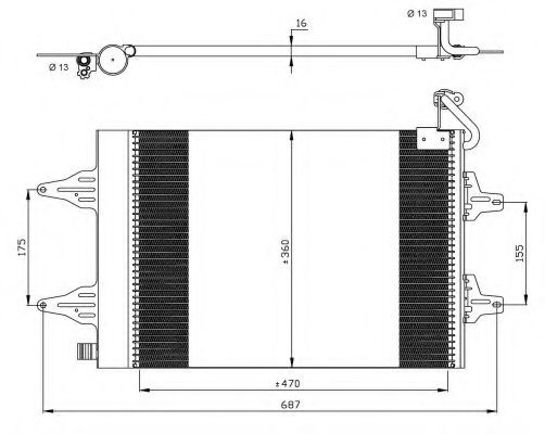 Радиатор кондиционера (конденсатор) NRF 35480