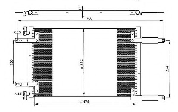Радиатор кондиционера (конденсатор) NRF 35493