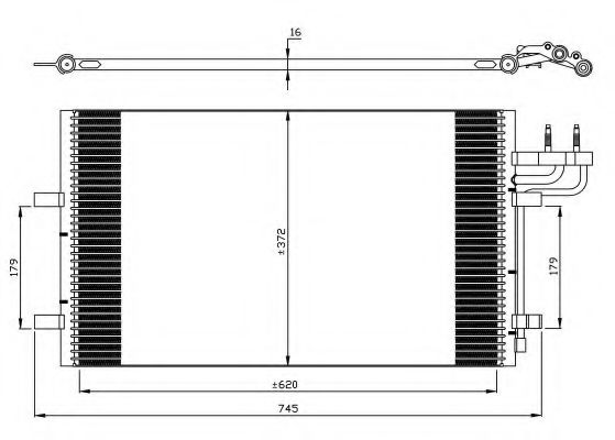 Радиатор кондиционера (конденсатор) NRF 35551