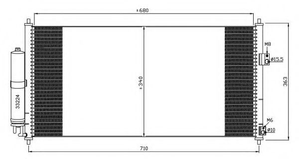 Радиатор кондиционера (конденсатор) NRF 35565