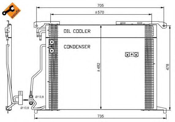 Радиатор кондиционера (конденсатор) NRF 35578