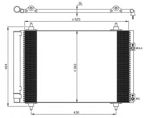 Радиатор кондиционера (конденсатор) NRF 35610