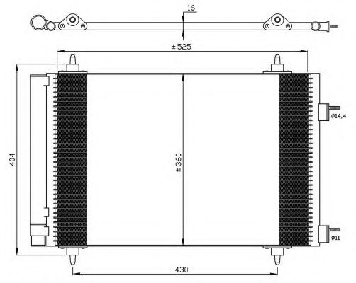 Радиатор кондиционера (конденсатор) NRF 35611