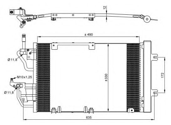 Радиатор кондиционера (конденсатор) NRF 35633
