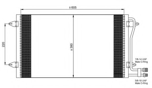 Радиатор кондиционера (конденсатор) NRF 35656