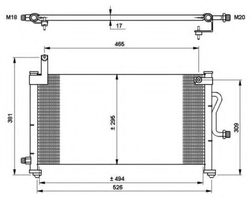 Радиатор кондиционера (конденсатор) NRF 35765