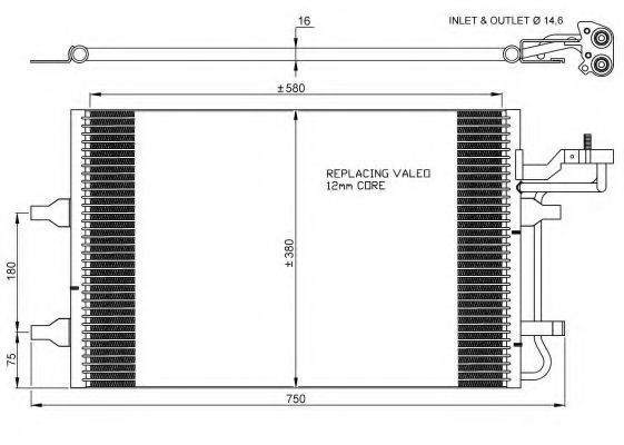 Радиатор кондиционера (конденсатор) NRF 35770