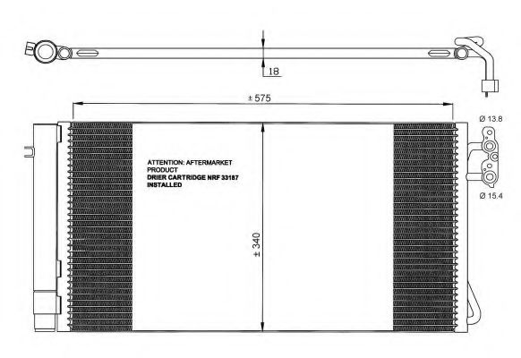 Радиатор кондиционера (конденсатор) NRF 35773