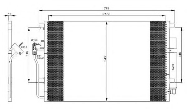 Радиатор кондиционера (конденсатор) NRF 35849