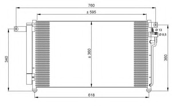 Радиатор кондиционера (конденсатор) NRF 35851