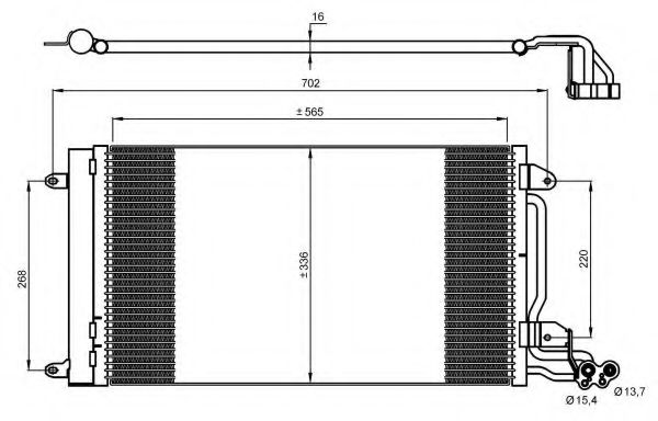 Радиатор кондиционера (конденсатор) NRF 35910