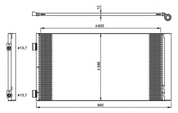 Радиатор кондиционера (конденсатор) NRF 35961