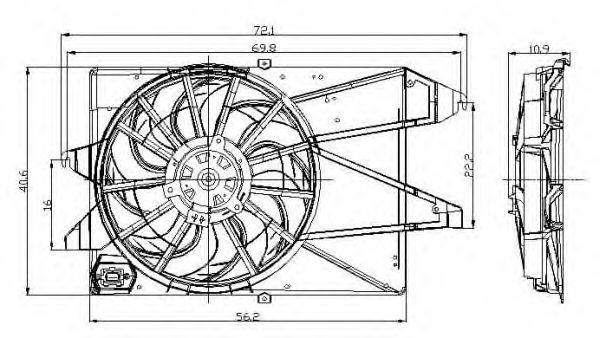 Вентилятор радиатора системы охлаждения двигателя NRF 47005