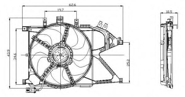 Вентилятор радиатора системы охлаждения двигателя NRF 47012