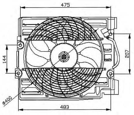 Вентилятор радиатора системы охлаждения двигателя NRF 47029
