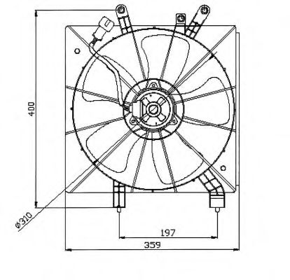 Вентилятор радиатора системы охлаждения двигателя NRF 47043