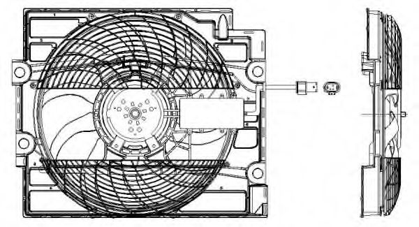 Вентилятор радиатора системы охлаждения двигателя NRF 47211