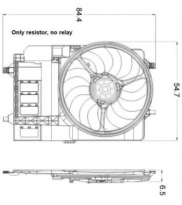 Вентилятор радиатора системы охлаждения двигателя NRF 47301