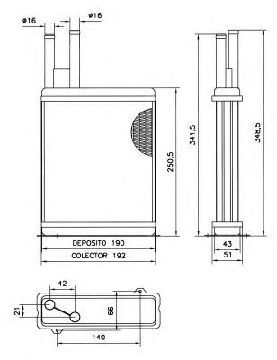 Радиатор печки салона NRF 52066