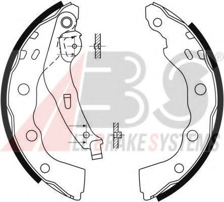 Комплект тормозных колодок A.B.S. 9088