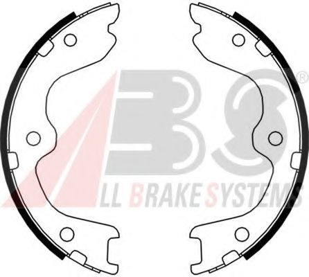 Комплект тормозных колодок, стояночная тормозная система A.B.S. 9231