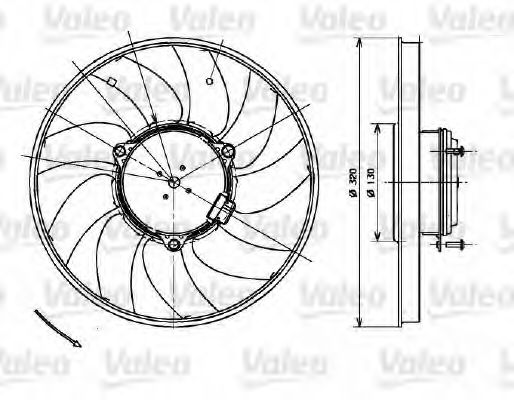 Вентилятор радиатора системы охлаждения двигателя VALEO 696083