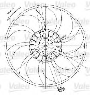 Вентилятор радиатора системы охлаждения двигателя VALEO 698424