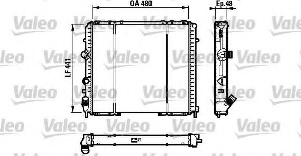 Радиатор охлаждения двигателя VALEO 732072