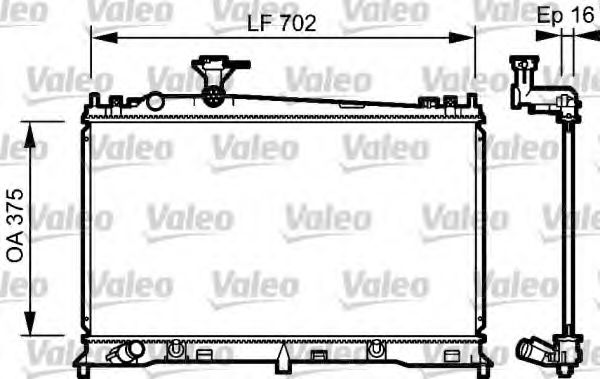 Радиатор охлаждения двигателя VALEO 734483