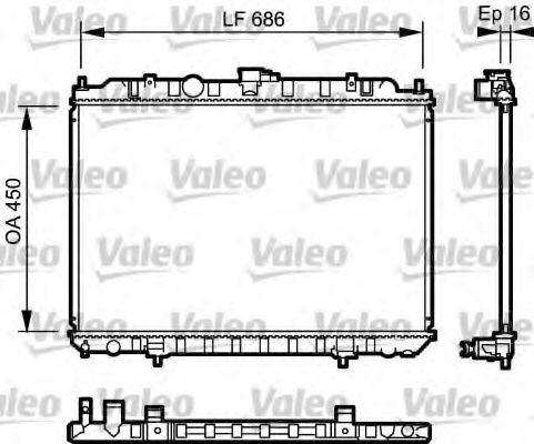 Радиатор охлаждения двигателя VALEO 735063