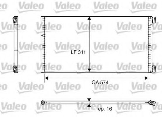 Радиатор кондиционера (конденсатор) VALEO 817684