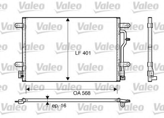 Радиатор кондиционера (конденсатор) VALEO 817741