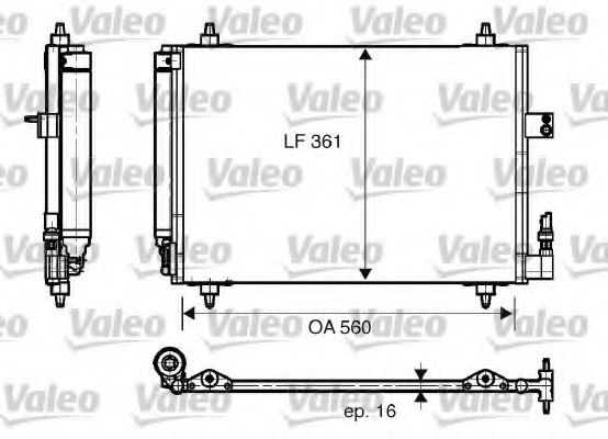 Радиатор кондиционера (конденсатор) VALEO 817824