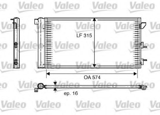 Радиатор кондиционера (конденсатор) VALEO 818005