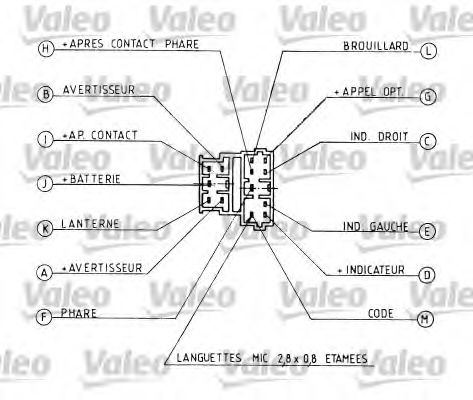 Выключатель на колонке рулевого управления VALEO 251162