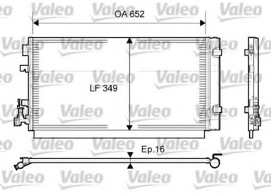 Радиатор кондиционера (конденсатор) VALEO 814094