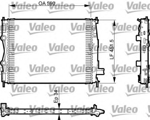 Радиатор охлаждения двигателя VALEO 735380