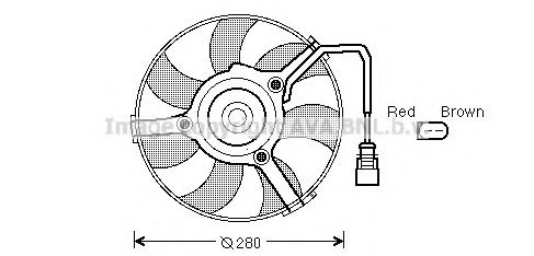 Вентилятор радиатора системы охлаждения двигателя AVA AI7516