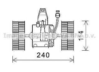 Электродвигатель, вентиляция салона AVA BW8491