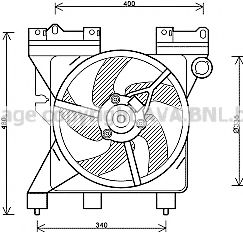 Вентилятор радиатора системы охлаждения двигателя AVA CN7547