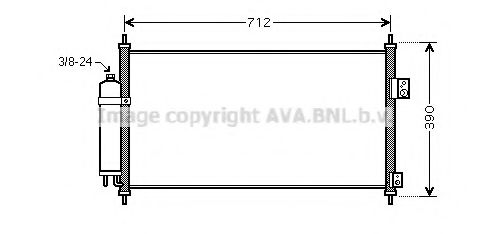 Радиатор кондиционера (конденсатор) AVA DN5263D