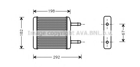 Радиатор печки салона AVA DWA6024