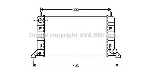 Радиатор охлаждения двигателя AVA FD2078