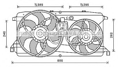 Вентилятор радиатора системы охлаждения двигателя AVA FD7579