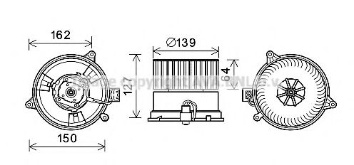 Электродвигатель, вентиляция салона AVA FD8576