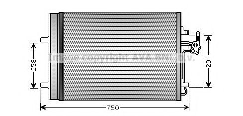 Радиатор кондиционера (конденсатор) AVA FDA5427D