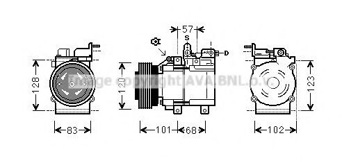 Компрессор кондиционера AVA HYAK123